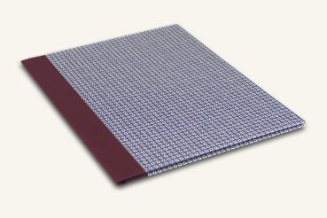 Preview: Blue folder A4 or A3 "Basti", handmade, linen back